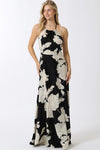 Priyanka Cross Back Maxi Dress - Black/Cream