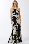 Priyanka Cross Back Maxi Dress - Black/Cream