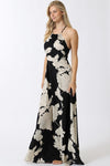 Priyanka Cross Back Maxi Dress - Black/Cream