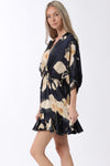 Tina Dolman Tie Front Mini  Dress - Navy - BEST SELLER!!!