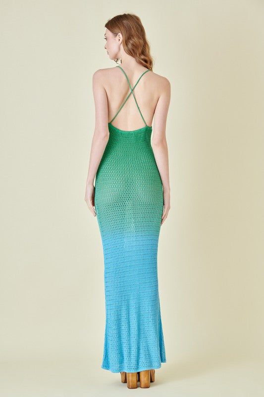 Regina Ombre Dyed Crochet Maxi Dress / Cover Up
