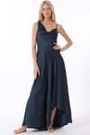 Fabiola Asymmetrical Cowl Neck Maxi Dress