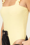 Odessa Ribbed Bodysuit - Yellow