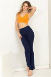 Ellis Surplus Ribbed Crop Top - Orange