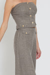 Jody Tweed Strapless Top & High Waisted Pants Set