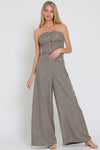 Jody Tweed Strapless Top & High Waisted Pants Set