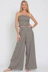 Jody Tweed Strapless Top & High Waisted Pants Set