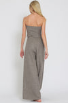 Jody Tweed Strapless Top & High Waisted Pants Set