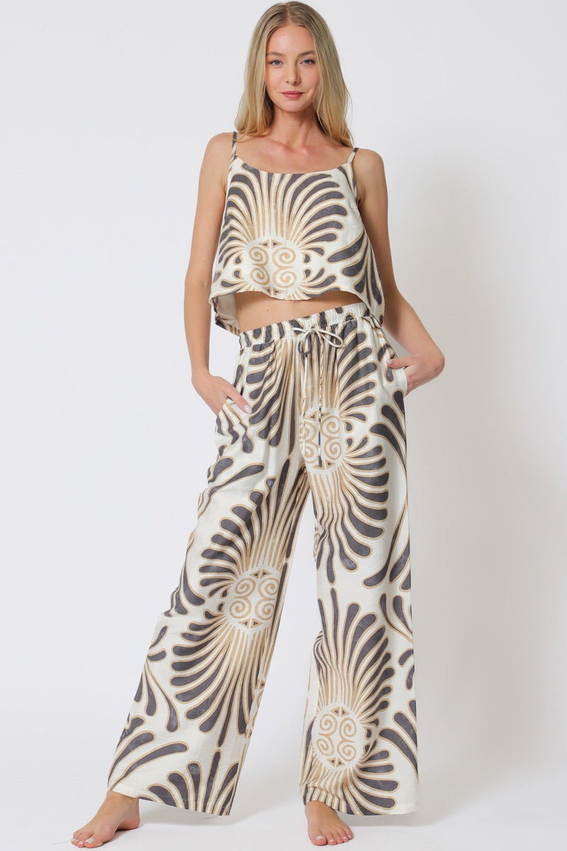 Fable Shoulder Tie Top & Pants Set