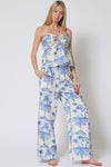 Bibi Halter Cut Out Top & Pants Set