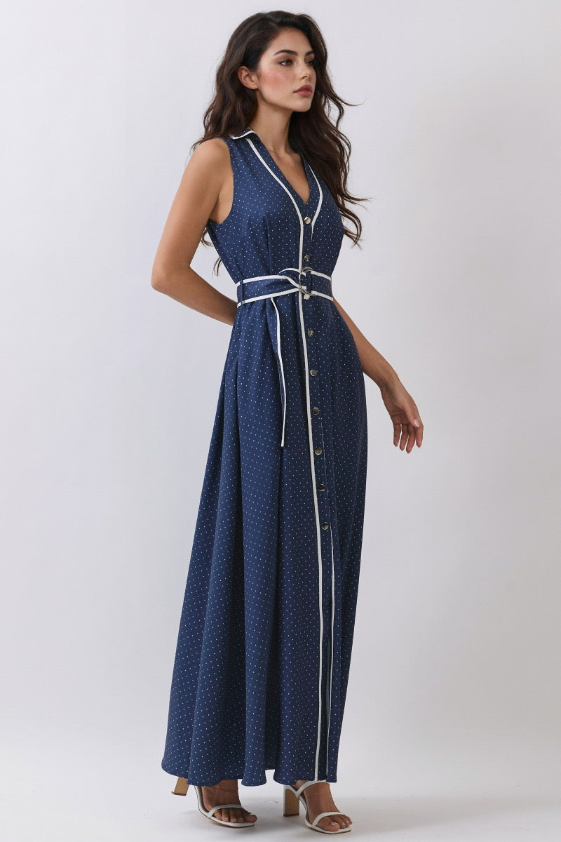 halter collar maxi dress Sia Polka Dot Belted – Girls Will Be Girls BF2025VIP