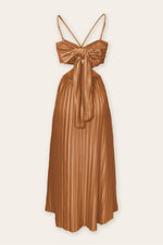 Kassia Cut Out Midi Dress - Rust