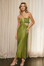 Kassia Cut Out Midi Dress - Light Green