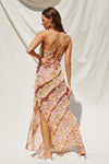 Reilly Asymmetrical Floral Tiered Ruffle Maxi Dress