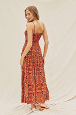 Adima Smocked Front Cut Out Maxi Dress