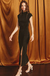 Leanna Cap Sleeve Midi Dress - Black