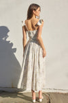 Jada Bustier Flutter Sleeve Maxi Dress - Lavender Floral