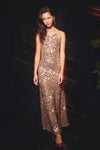 Flor Halter Sequin Maxi Dress