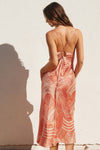 Jollian Satin Tie Back Slip Maxi Dress