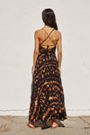 Aiyana Tie Dye Tie Back Maxi Dress