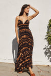 Aiyana Tie Dye Tie Back Maxi Dress