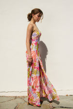 Morgan Floral Strapless Drop Waist Maxi Dress - Pink Floral