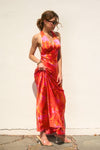 Ashley Satin Halter Floral Maxi Dress