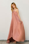 Kabia Strapless Pleated Maxi Dress
