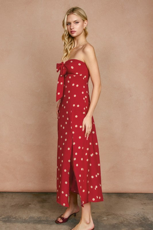red and white polka dot midi dress Vintage Red Swing Dress | Elegant Square Collar Midi Dress | Women Polka Dot Party Wear