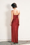 Helena Satin Slip Maxi Dress - Wine