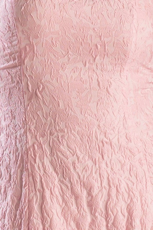 Ada Textured Woven Strapless Midi Dress