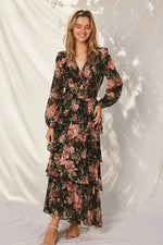 Delanie Long Sleeve Floral Maxi Dress