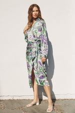 Alara Long Sleeve Wrap Midi Dress