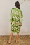 Drusilla Leaf Print Kimono & Wide Leg Pants Set - Green