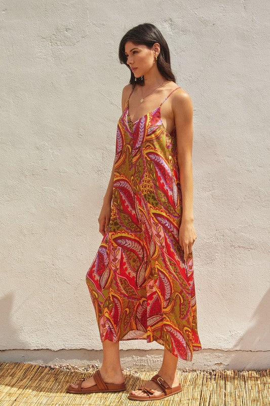 Miracle Paisley V-neck Jumpsuit - Multi/Paisley