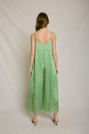 Mimi Print Tie Back Crop Jumpsuit - Green