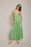 Mimi Print Tie Back Crop Jumpsuit - Green