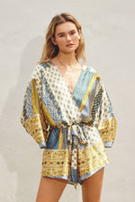 Adalynn Kimono Style Romper - Blue