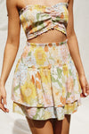 Mazikeen Floral Print Mini Top And Skirt Set