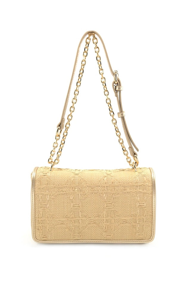 Somaria Gold Trim Raffia Handbag