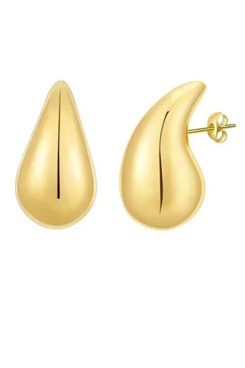 Mayra Gold Tear Drop Post Earrings
