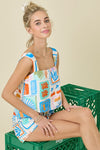 Marah Paradise Print Square Neck Top & Shorts Set