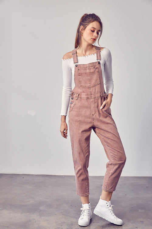 April Washed Front Patch Pocket Overall