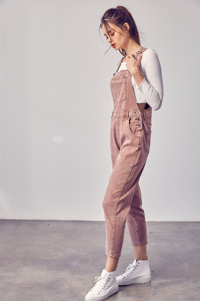 April Washed Front Patch Pocket Overall