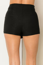 Lydia Envelope Style Skort - Black