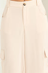 Bea Cargo High Waist Slacks Pants - Blush