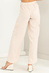 Bea Cargo High Waist Slacks Pants - Blush