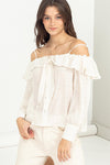 Carlita Off The Shoulder Ruffle Detail Top