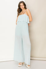 Lya Pleated Cami Jumpsuit - Baby Blue