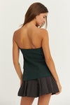 Adelia Strapless Tube Vest Top - Green